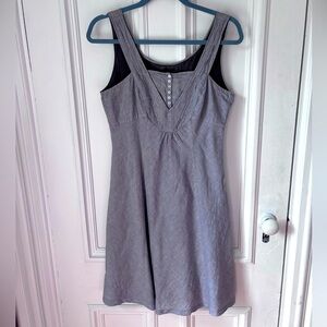 Vintage Mexx Sleeveless Side Zip Lined Blue/White Dress Size Medium